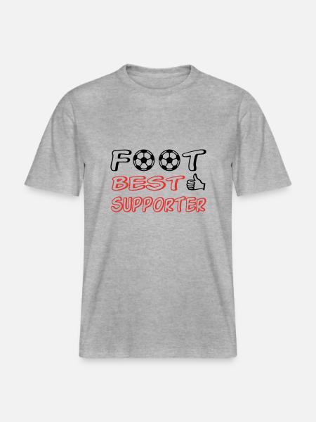 Foot best supporter -  RELAXED FIT Unisex Organic T-Shirt - heather grey