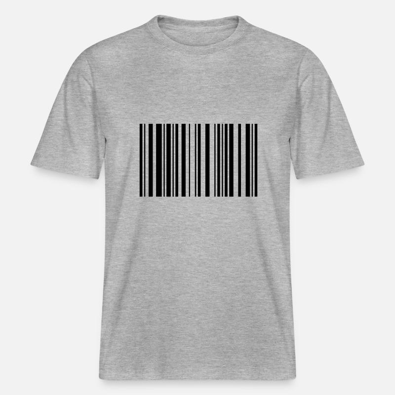 barcode -  RELAXED FIT Unisex Organic T-Shirt - Grau meliert