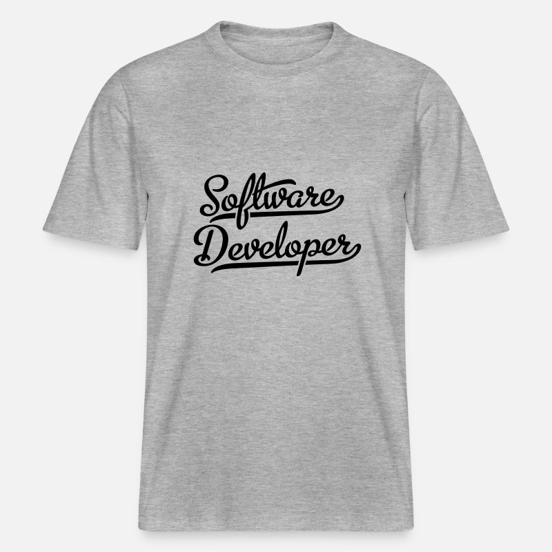 Software developers -  RELAXED FIT Unisex Organic T-Shirt - heather grey
