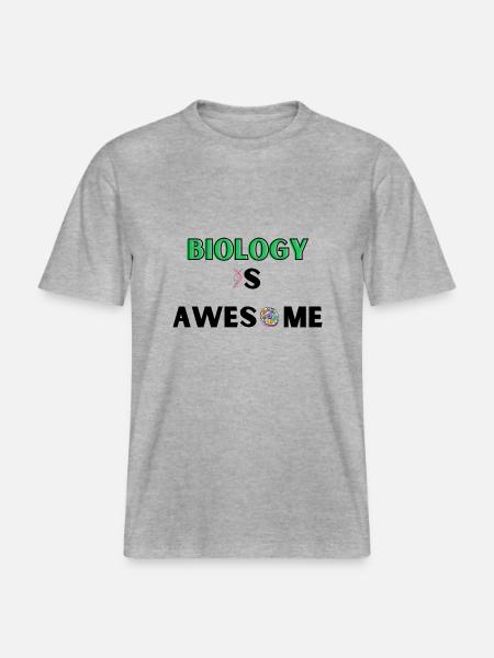 Biology is awesome - RELAXED FIT Unisex Organic T-Shirt - Grau meliert