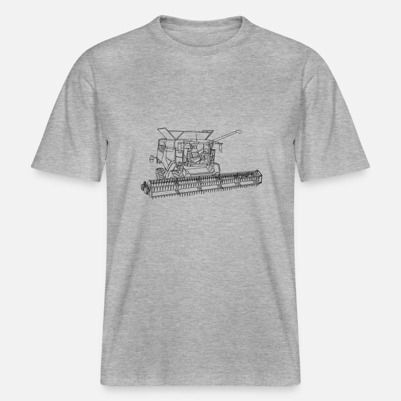 Moissonneuses-batteuses Constructeurs de machines agricoles -  T-shirt unisexe RELAXED FIT en coton bio - gris chiné