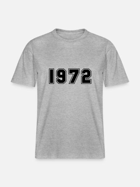 1972 - T-shirt unisexe RELAXED FIT en coton bio - gris chiné