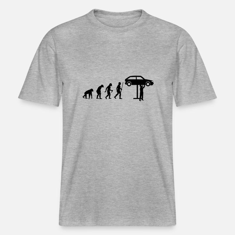 Evolution de la Mécantronique -  T-shirt unisexe RELAXED FIT en coton bio - gris chiné