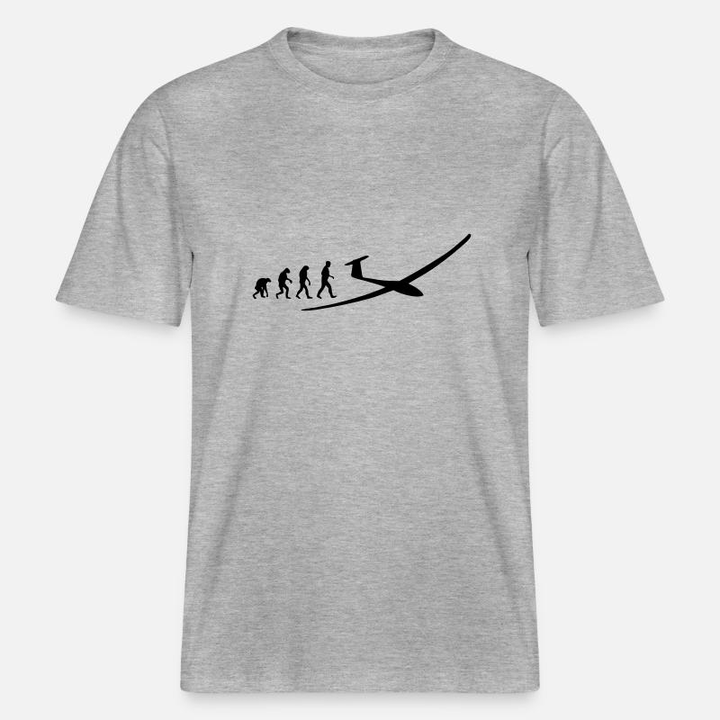 glider evolution -  T-shirt unisexe RELAXED FIT en coton bio - gris chiné