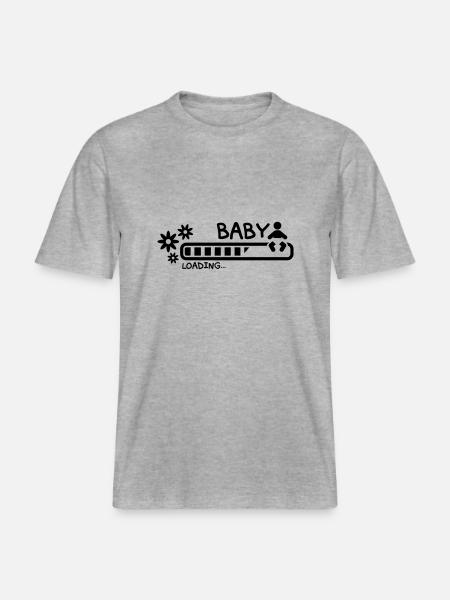 baby_loading_f1 -  T-shirt unisexe RELAXED FIT en coton bio - gris chiné