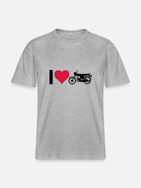 Heart moped - RELAXED FIT Unisex Organic T-Shirt - heather grey