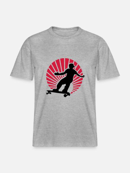 longboard - RELAXED FIT Unisex Organic T-Shirt - heather grey