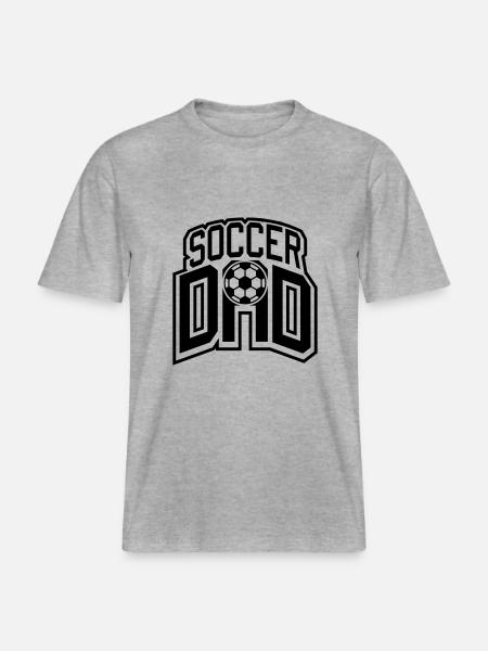 Fodbold far logo design -  Økologisk unisex T-shirt RELAXED FIT - grå meleret