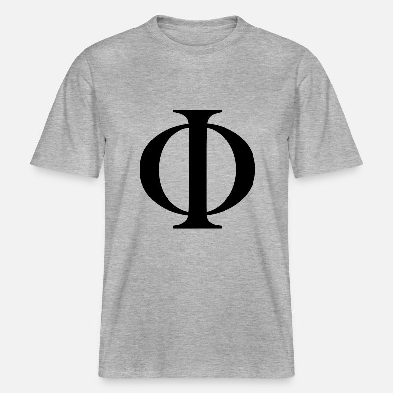 phi -  RELAXED FIT Unisex Organic T-Shirt - Grau meliert