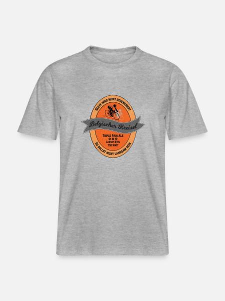 Belgischer Kreisel -  RELAXED FIT Unisex Organic T-Shirt - Grau meliert