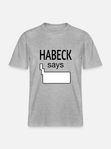 HABECK says -  RELAXED FIT Unisex Organic T-Shirt - heather grey
