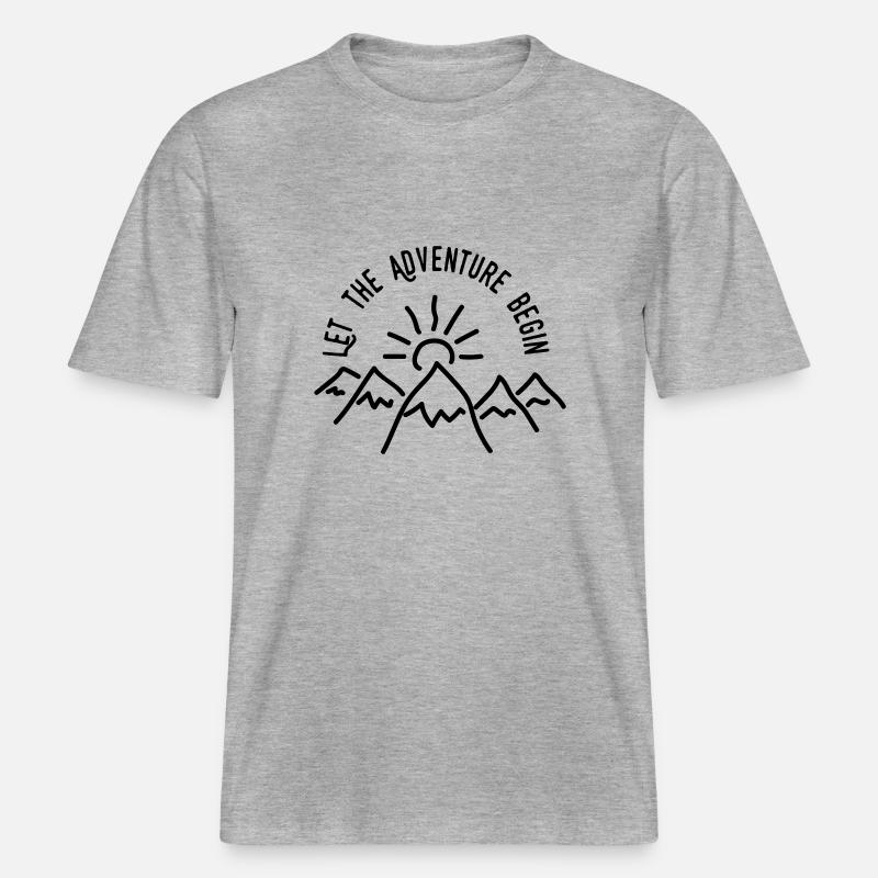 AD Let the Adventure Begin -  T-shirt unisexe RELAXED FIT en coton bio - gris chiné