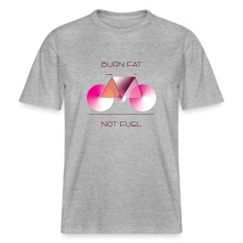 Bike -  RELAXED FIT Unisex Organic T-Shirt - heather grey - Front - Alina (178cm) & Michal (187cm)