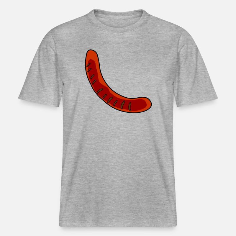 Wurst oder Bratwurst -  RELAXED FIT Unisex Organic T-Shirt - Grau meliert