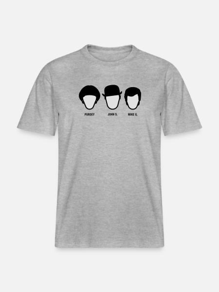 Chapeau Melon (S-05-P-JS-MG) - T-shirt unisexe RELAXED FIT en coton bio - gris chiné