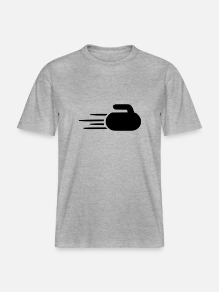 Curling -  T-shirt unisexe RELAXED FIT en coton bio - gris chiné