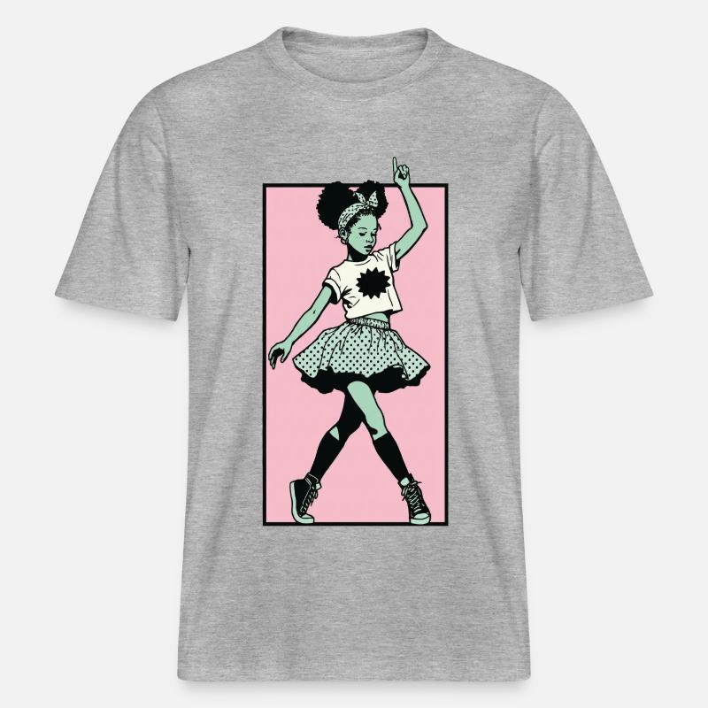 Danseuse #7 -  T-shirt unisexe RELAXED FIT en coton bio - gris chiné