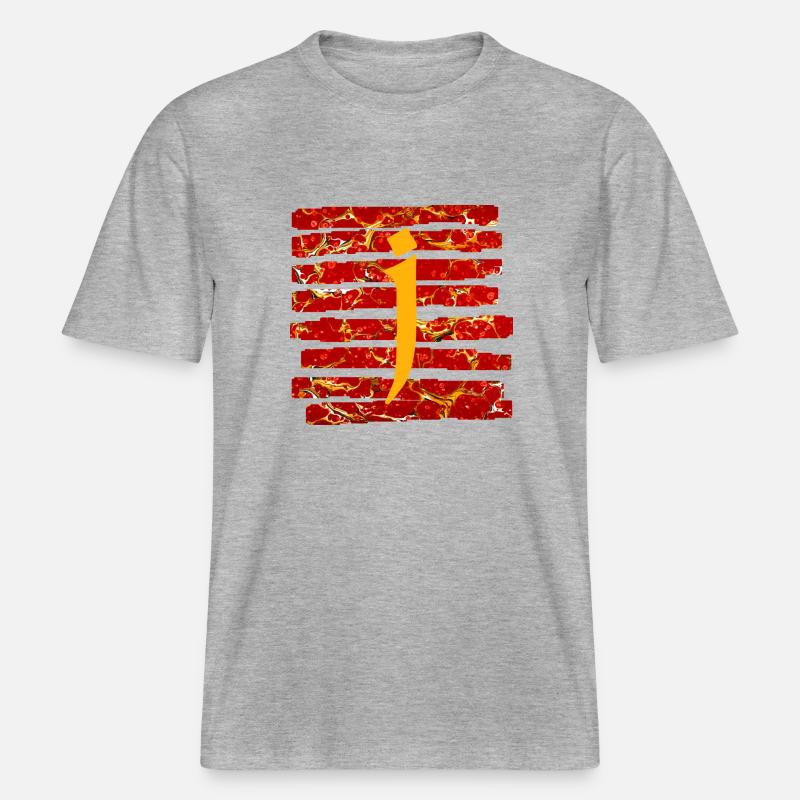 Stripes E 232 J -  RELAXED FIT Unisex Organic T-Shirt - heather grey