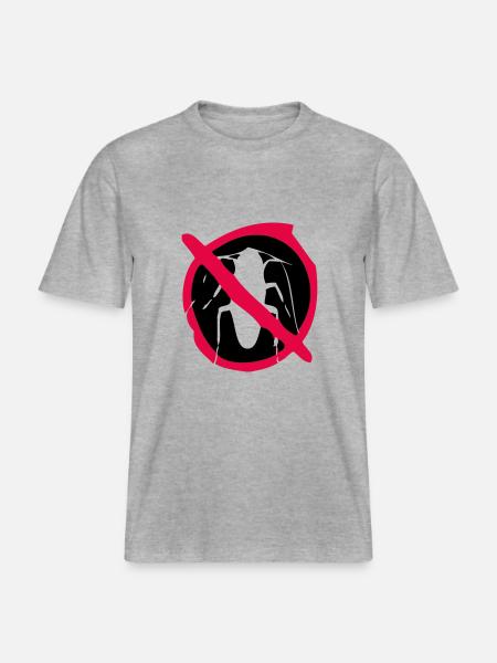 Anti Kakkerlak 2 -  Uniseks RELAXED FIT bio-T-shirt - grijs gemêleerd