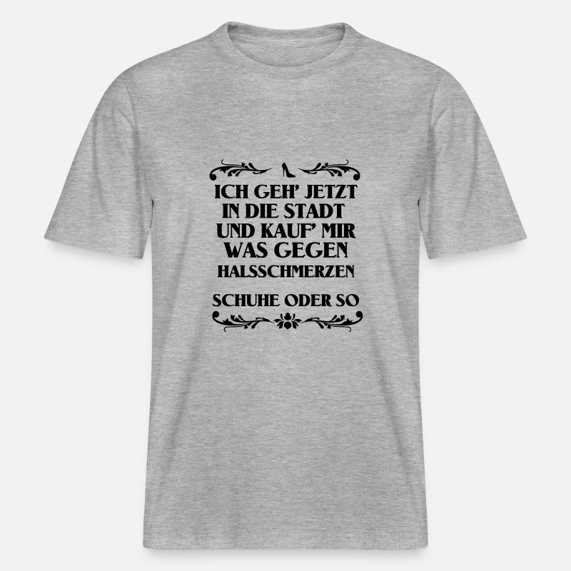 Schuhe oder so -  RELAXED FIT Unisex Organic T-Shirt - Grau meliert