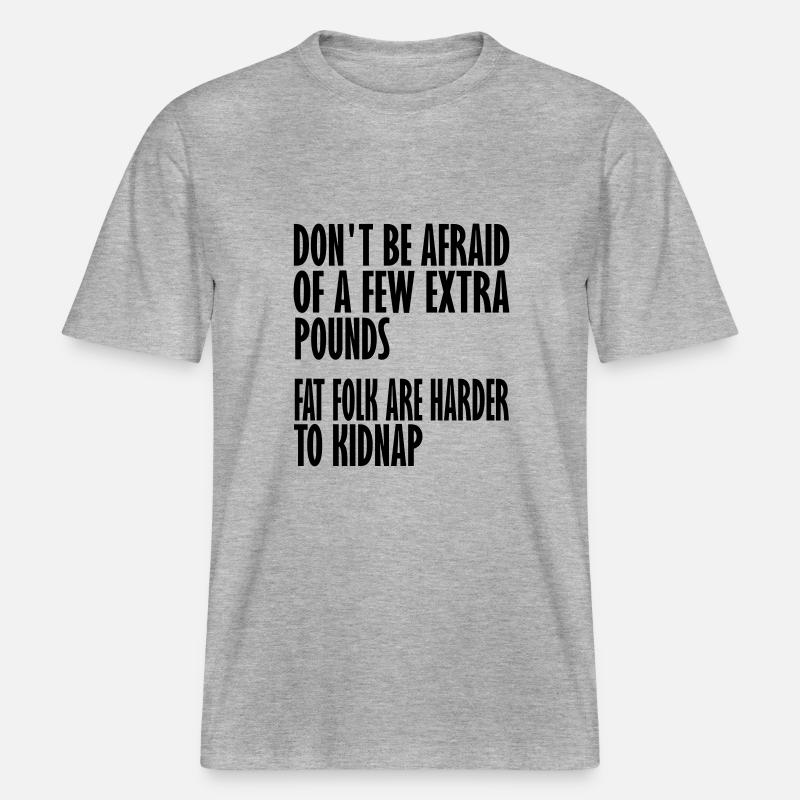 plus difficile à kidnapper -  T-shirt unisexe RELAXED FIT en coton bio - gris chiné