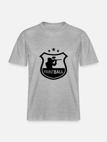 paintball -  RELAXED FIT Unisex Organic T-Shirt - Grau meliert