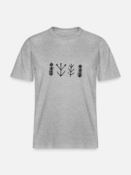 Pflanzen - RELAXED FIT Unisex Organic T-Shirt - Grau meliert