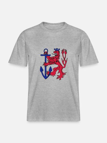 Düsseldorfer Löwe -  RELAXED FIT Unisex Organic T-Shirt - Grau meliert