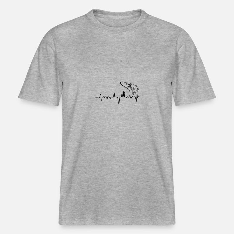 Pêche Evolution poisson -  T-shirt unisexe RELAXED FIT en coton bio - gris chiné