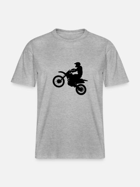 Motorcross -  RELAXED FIT Unisex Organic T-Shirt - heather grey