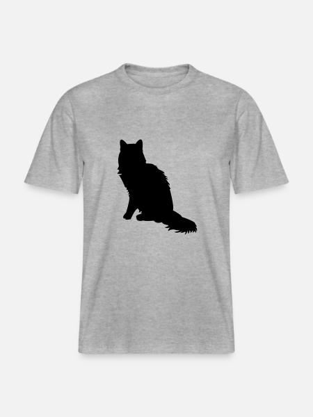 Maine Coon - RELAXED FIT Unisex Organic T-Shirt - Grau meliert