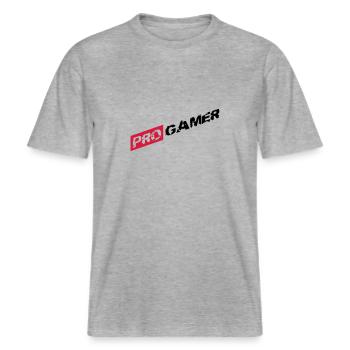 eSport Pro Gamer -  RELAXED FIT Unisex Organic T-Shirt - heather grey - Front - Alina (178cm) & Michal (187cm)