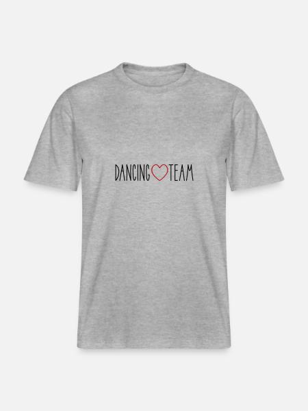 Dancing Team Heart -  RELAXED FIT Unisex Organic T-Shirt - heather grey