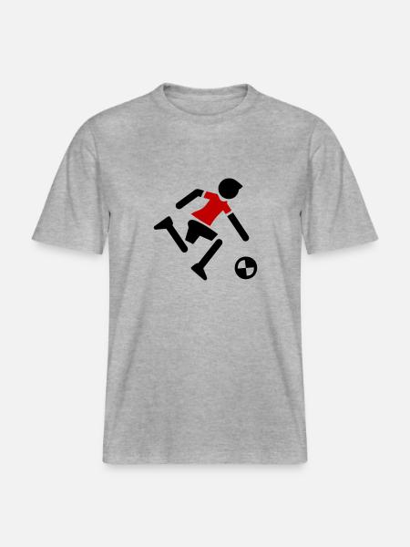 Soccer Player Soccer Player -  RELAXED FIT Unisex Organic T-Shirt - heather grey