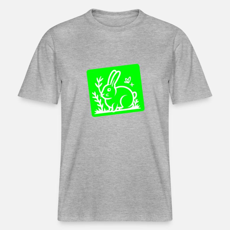 Easter Bunny Easter - RELAXED FIT Unisex Organic T-Shirt - heather grey