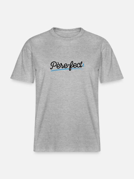 Je Suis Père-fect -  T-shirt unisexe RELAXED FIT en coton bio - gris chiné