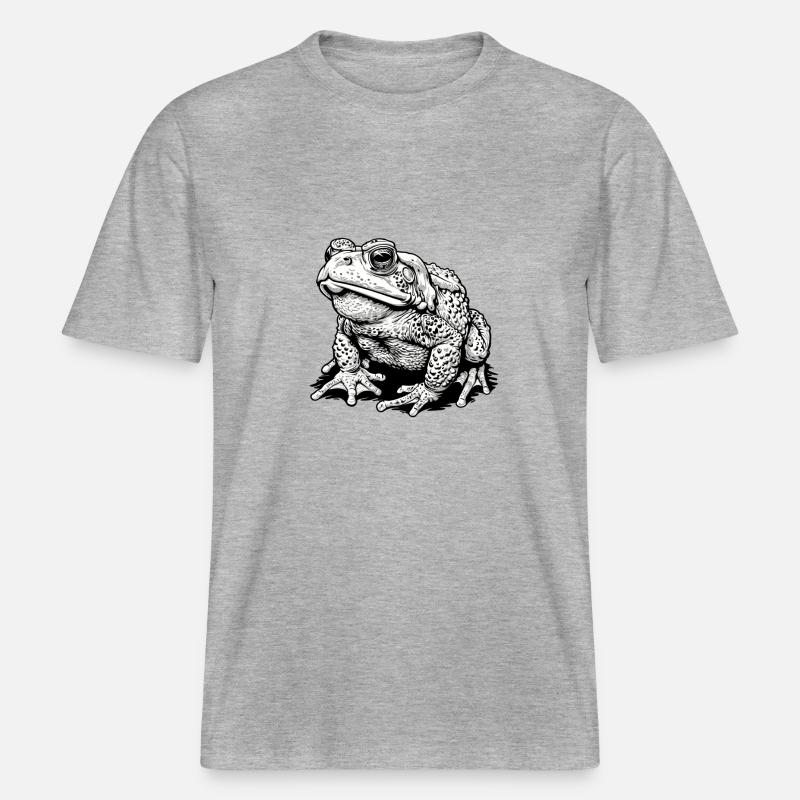 Toad Toads Toad -  RELAXED FIT Unisex Organic T-Shirt - heather grey