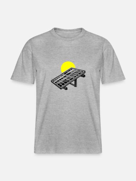 Solar Energy Panels - RELAXED FIT Unisex Organic T-Shirt - heather grey