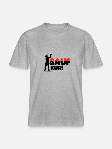 Sauf Kur Party -  RELAXED FIT Unisex Organic T-Shirt - heather grey