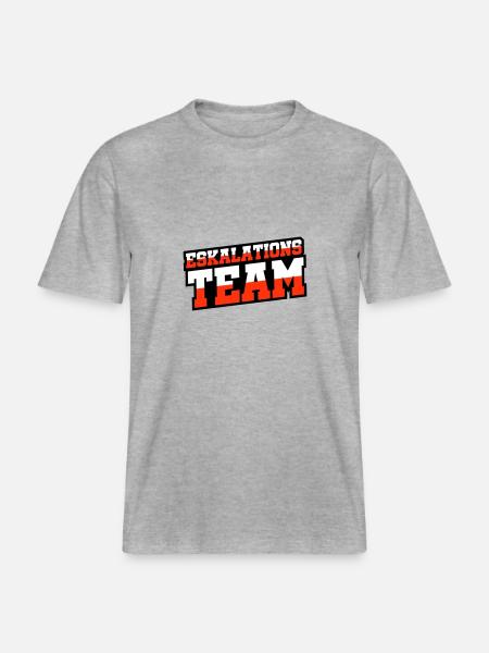 Eskalations Team - RELAXED FIT Unisex Organic T-Shirt - Grau meliert