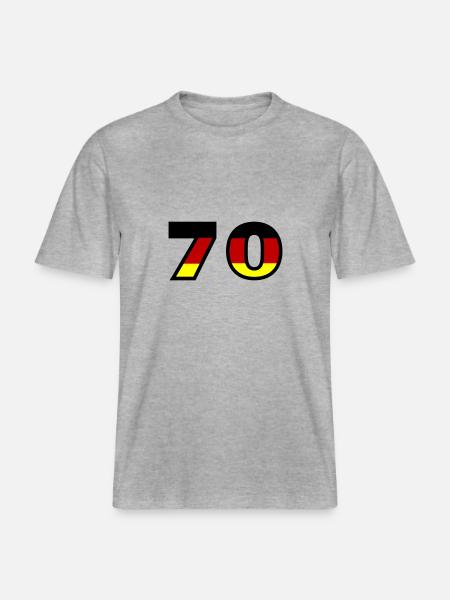 70 Number Germany Jersey -  RELAXED FIT Unisex Organic T-Shirt - heather grey