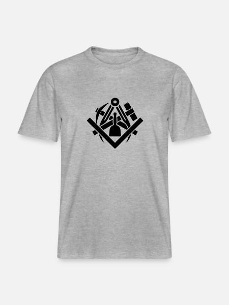 Stonemasons' Guild Crafts - RELAXED FIT Unisex Organic T-Shirt - heather grey