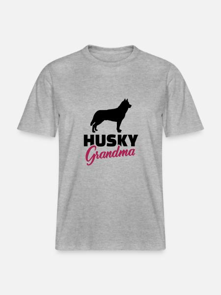 Husky -  RELAXED FIT Unisex Organic T-Shirt - Grau meliert