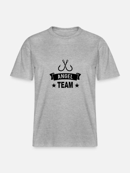 Angel Team -  RELAXED FIT Unisex Organic T-Shirt - Grau meliert