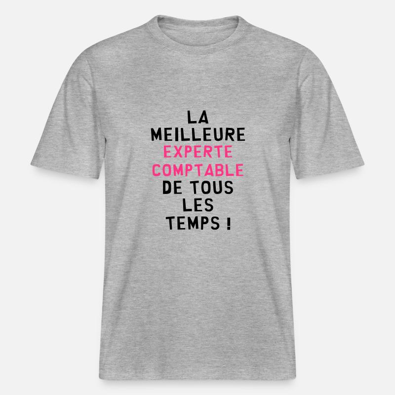 Expert Comptable / Comptabilité / Comptable / -  T-shirt unisexe RELAXED FIT en coton bio - gris chiné