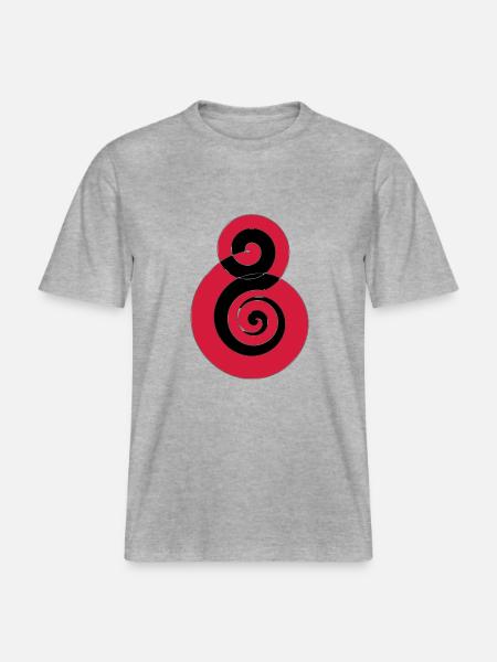 Spiral Black Soulfly -  RELAXED FIT Unisex Organic T-Shirt - heather grey