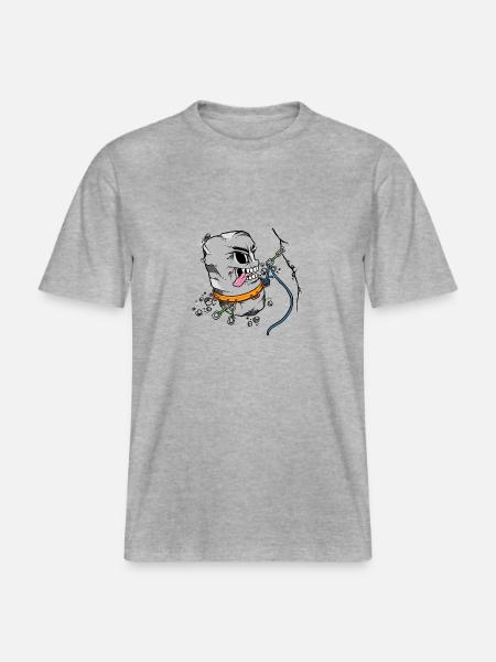 Klatring - Kletter T-shirt -  Økologisk unisex T-shirt RELAXED FIT - grå meleret