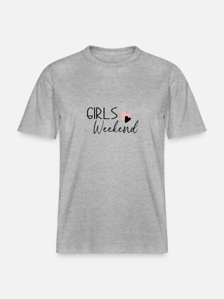 Week-end des filles -  T-shirt unisexe RELAXED FIT en coton bio - gris chiné
