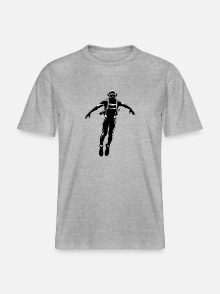 Diver - Hobby / Sport Sticker - RELAXED FIT Unisex Organic T-Shirt - heather grey