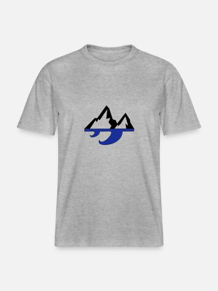 Mountain & Wave -  RELAXED FIT Unisex Organic T-Shirt - heather grey